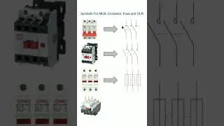 Symbols for electric component i.e. MCB, Contractor, Fuse and OLR #shorts
