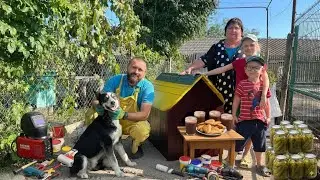 Our Hardworking Village Day: DIY Dog House & Kitchen Harvest!