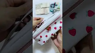 Strawberry pencil case bag p1