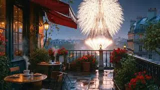 Fundamental Jazz Piano Musique & Lueur de Feux d'Artifice ✨ Basic Year-End Celebration pour Simple T