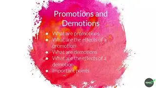 Promotions and Demotions
