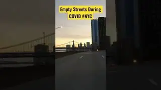 Empty Streets NYC During  Pandemic - Brooklyn Bridge - March 2020