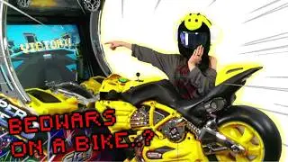 I Played Bedwars On a MOTORCYCLE...