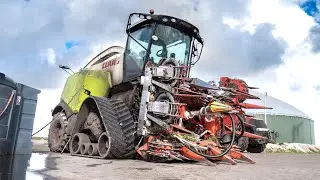 830cv CLAAS JAGUAR 980 Bi-Motor at corn silage 2020 in FRANCE