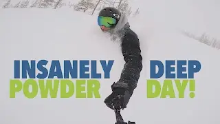 INSANELY DEEP POWDER DAY at Castle Mountain!