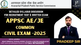 Detailed Syllabus Discussion for AE Recruitment test & Written Exam -2025 II APPSC AE Civil II JE