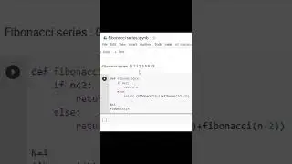 How to write a code for Fibonacci series with Recursion in Python #pythonprogramming #python3