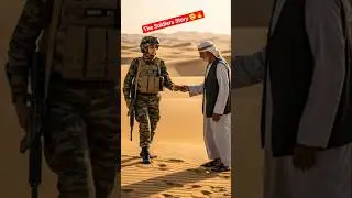 The Lady Soldier Going  On foot  From Desert #short #viral #ai