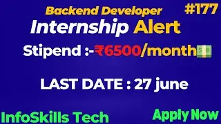 Backend Developer Internship | #internship #job #javascript #java #express #nodejs #college #clglife