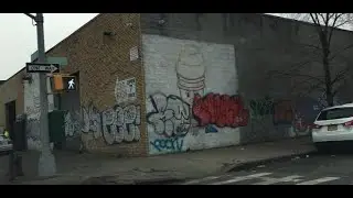 Mister Softee Headquarters Spray Painted Graffiti Mr Softy Ice Cream Truck New York City NYC