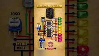 Sound Reactive LED VU Meter using LM3914 | DIY Audio Visualizer #electronic