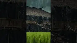 heavy rain and Thunderstorm 04 #rain #soothingrain #beatinsomnia