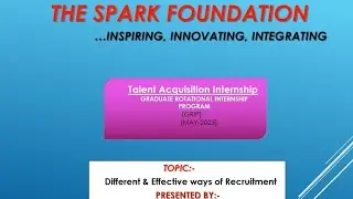 The Sparks Foundation Internship In Human Resource & Campus Ambassador