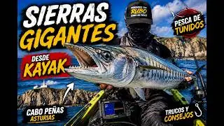 La pesca de sierras desde kayak por el cabo Pe&ntilde;as en Pescando con Rubo en Como se pesca.