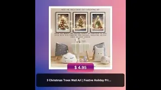 3 Christmas Trees Wall Art | Festive Holiday Printable Decor | Cozy Christmas Tree Print | Christ...