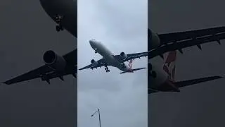 Qantas Airbus A330-300 (VH-QPC) arriving at Melbourne Airport