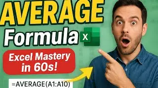 Average formula in Excel.Mastery in Excel.#ExcelTutorial #ExcelFormulas #ExcelTricks #LearnExcel#yt