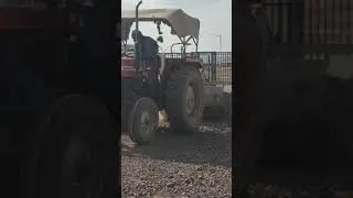 Road cleaning brush tractor Massey Ferguson