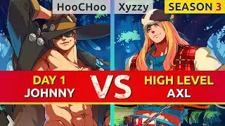 GGST Season 3 ▰ HooCHoo (Johnny) vs Xyzzy (Axl). Guilty Gear Strive High Level Gameplay