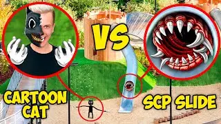 SCP SLIDE vs CARTOON CAT Bruno! CARNIVOROUS SLIDE SCP se lo comi&oacute; ?