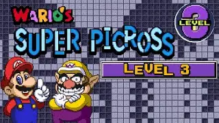 Wario Level 3 Puzzles | Mario's Super Picross (SNES) 100% Walkthrough