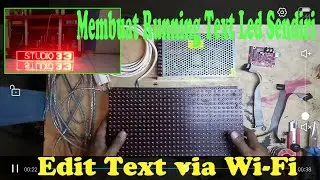 Cara membuat Running Text Led dengan modul Led P10 dan Modul controller TF-S6UW