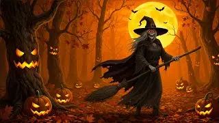 Relaxing Halloween Ambience 🎃 Cozy Autumn Village with Spooky Sounds & Music
