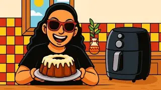 My new experience: baking a vanilla cake in the airfryer! 🍰🔥