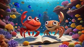 Three Little Crabs Learn to Read | Reading and Phonics Song for Kids | Rhymes and Learning Songs