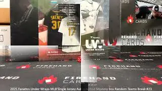 12.10.25 2025 Fanatics Under Wraps MLB Single Jersey Autographed Mystery Box Random Teams Break #23