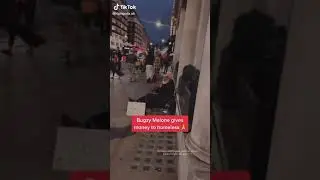 Bugzy malone gives a homeless man money