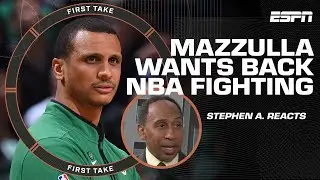 Stephen A. reacts to Joe Mazzulla wanting the NBA to ‘bring back fighting’ 👀 | First Take
