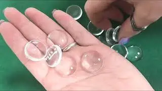 Clear Smooth Glass 20mm Calibrated Coin Cabochons Pack Of 20 Y02725