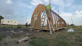 Arched Cabins LLC Tiny House Kit How to Assemble Time lapse