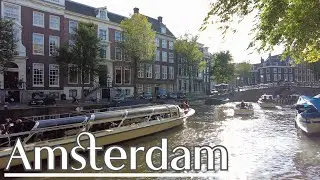 Wandelen in Amsterdam - Station, Dam, Rokin, Rembrandtplein, Herengracht, Magere Brug | 4K