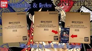 3 One Piece Card Game 9-Pocket Binder Sets Unboxing with Packs Included