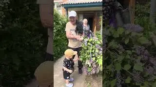 Дедушка нарвал для нас сирени 🥰 #fannyvideo #юмор #смешнойшортс #топ #деревня #дедушка #милыевидео