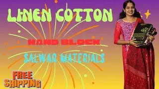 LINEN COTTON UNSTITCHED SALWAR MATERIALS