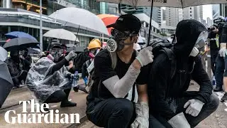 Hong Kong protesters defy face mask ban