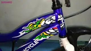 Burner 16 Inch Yellow and Blue By WIM CYCLE
