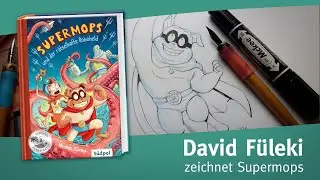 Illustrator David F&uuml;leki zeichnet Supermops