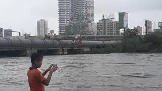 Bandra-Mahim mithi river, full of water, high tide