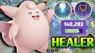 140,283 HEAL? Clefable Is Completely BROKEN in Pok&eacute;mon Unite! 🔥