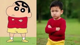 Shinchan Characters in Real Life | AI Cartoon to Human Transformation | ToonHumanize