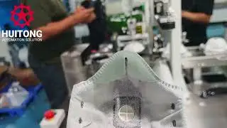 Fully automatic cup-shaped mask machine wrapped with fold ears