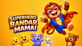Super Hero Bandar Mama | Hindi Kids Song | Funny & Action Cartoon Song