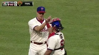 WSH@PHI: Papelbon retires Robinson to secure the save