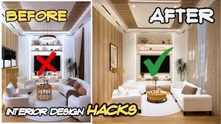 10 Genius HACKS for a MODERN MINIMALIST LIVING ROOM Makeover