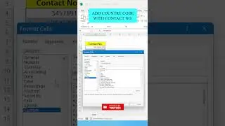 Add Country Code In 5 Seconds #exceltips  #excel #exceltricks