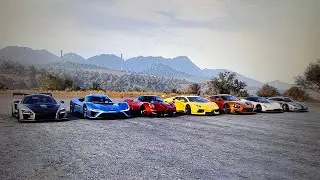 FH5 drag race McLaren Senna Vs NIO EP9 Vs Huayra Vs Aventador LP vs Zenvo ST1 Vs Valhalla Vs ONE:1